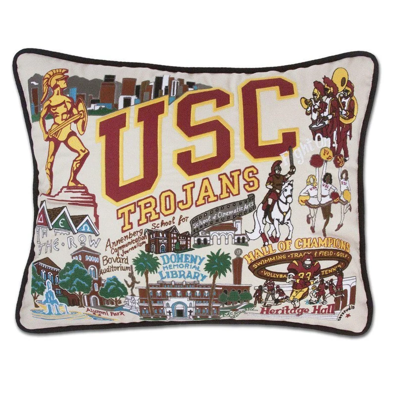 USC Embroidered CatStudio Pillow