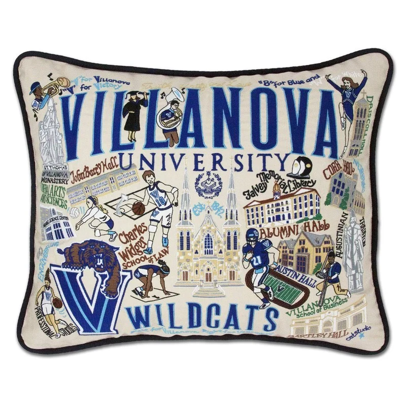 Villanova University Embroidered Pillow by CatStudio