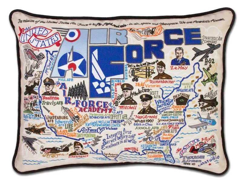 U.S. Air Force Throw Pillow - Embroidered - LIMITED EDITION