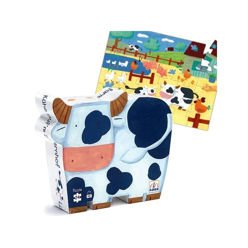 Puzzle silhouette Vache, Djeco