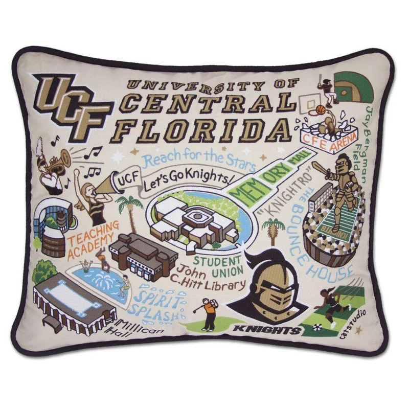 University of Central Florida Embroidered CatStudio Pillow