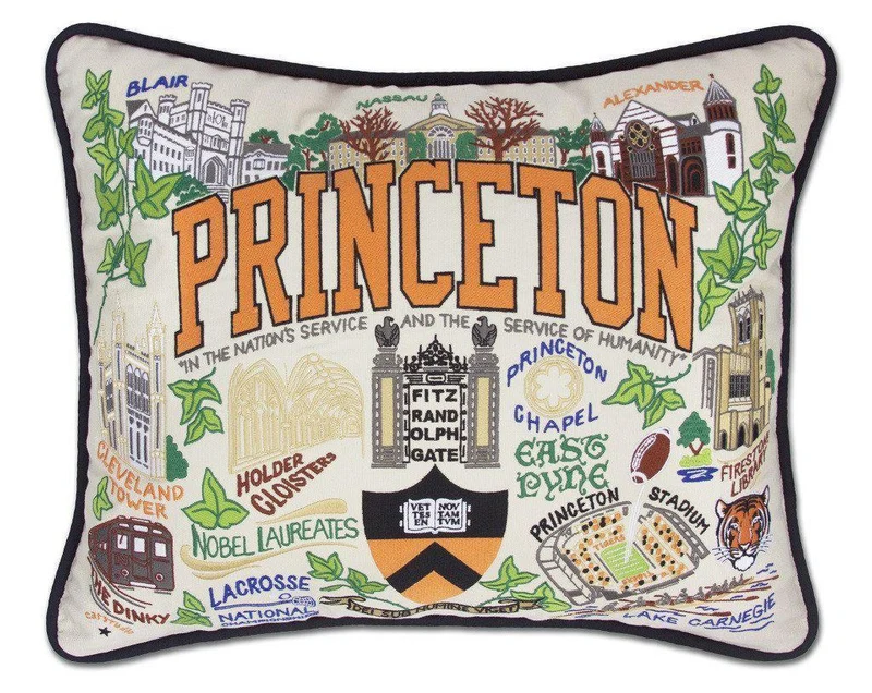Princeton University Embroidered CatStudio Pillow