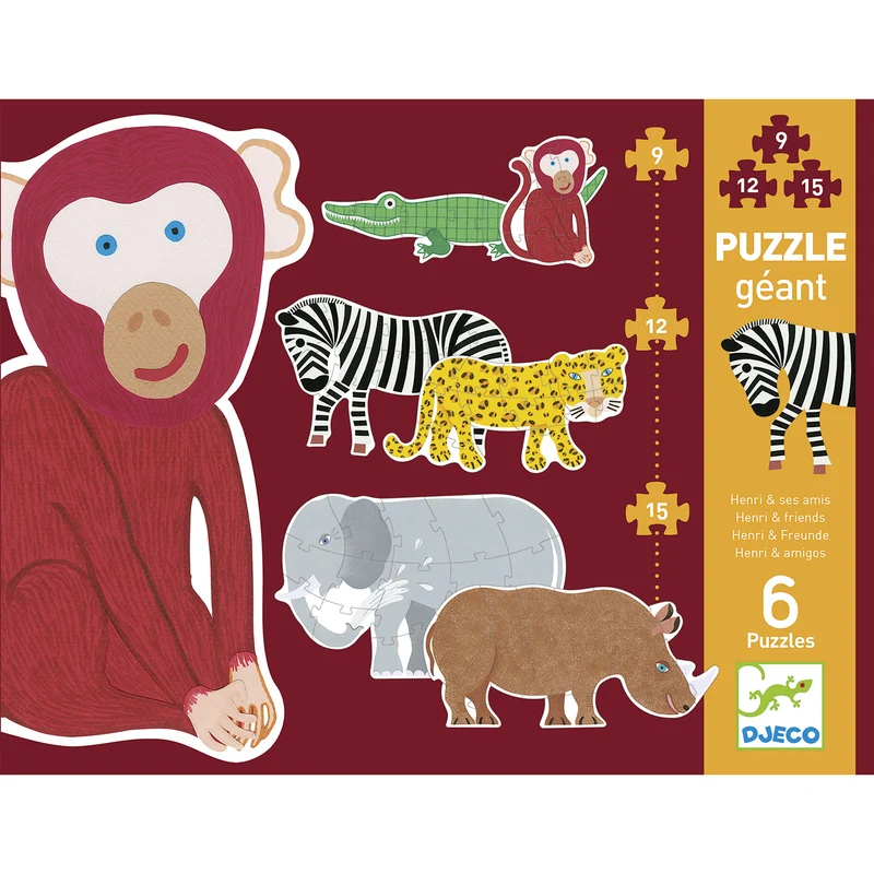 Puzzle géant Henri et ses amis, Djeco
