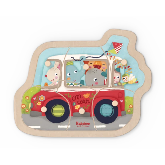 Puzzle encastrable premier âge « Les amis en promenade », Bababoo and friends