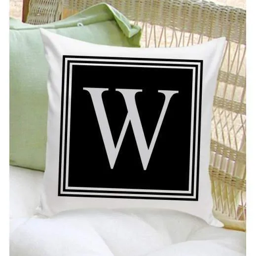 Modern Initial Personalized Throw Pillow