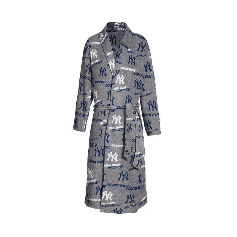 New York Yankees Microfleece Bathrobe in Gray