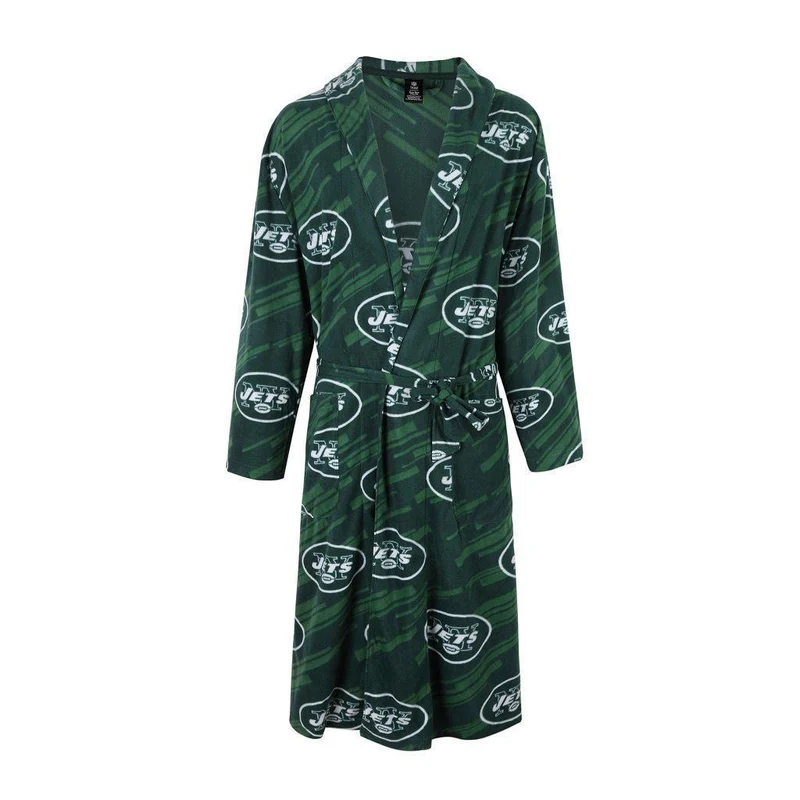 New York Jets Grandstand Microfleece Bathrobe in Green