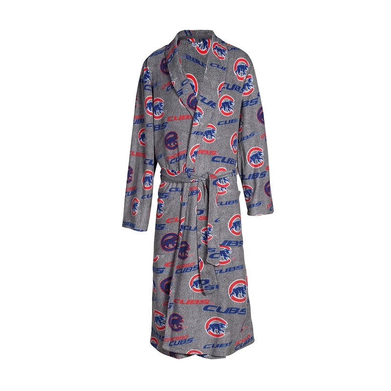 Chicago Cubs Achieve Microfleece Bathrobe in Gray