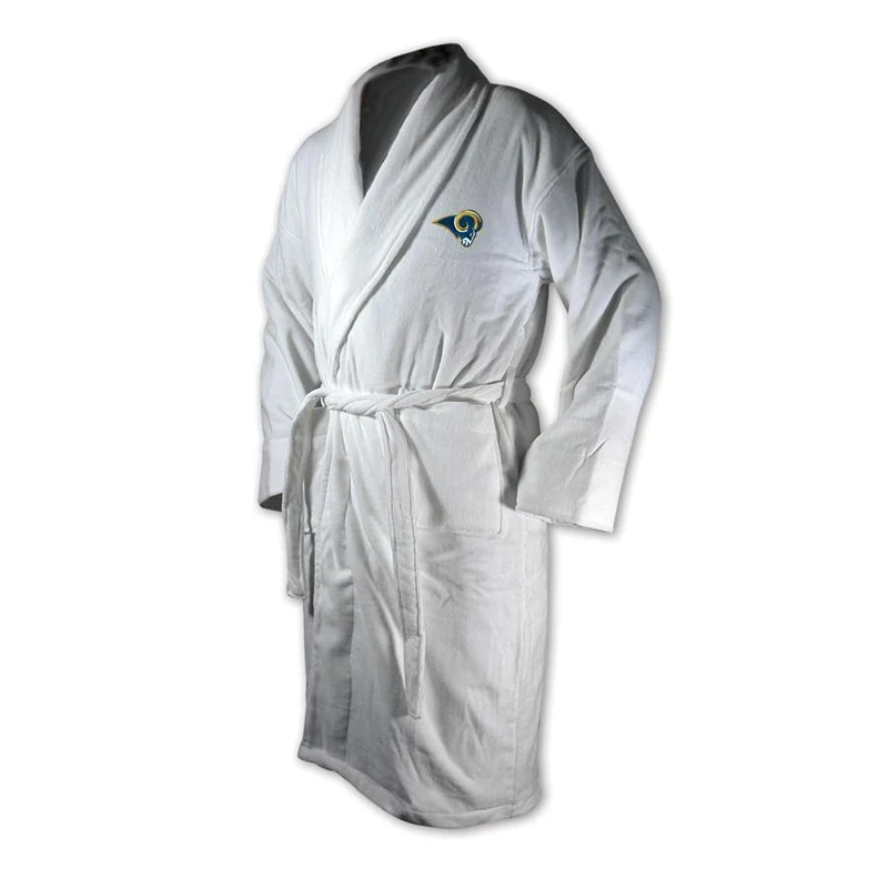 Los Angeles Rams White Terrycloth Bathrobe