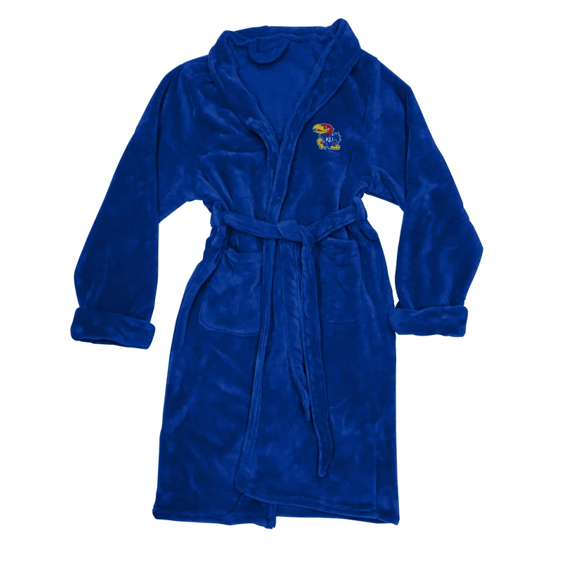 Kansas Jayhawks Men's Silk Touch Plush Bath Robe