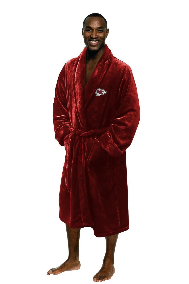 Kansas City Chiefs Men's Silk Touch Plush Bath Robe