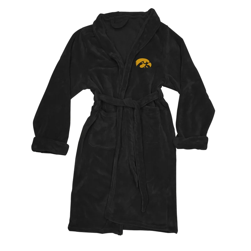 Iowa Hawkeyes Men's Silk Touch Plush Bath Robe