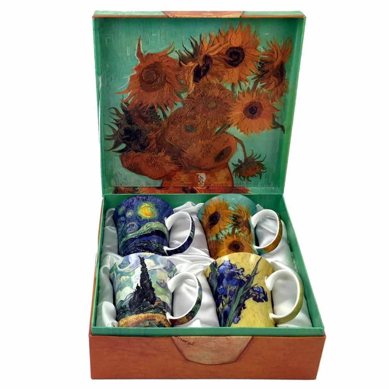 Van Gogh Set of 4 Bone China Mugs