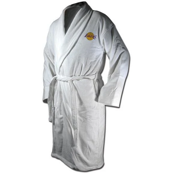 Los Angeles Lakers Terrycloth Bathrobe - White