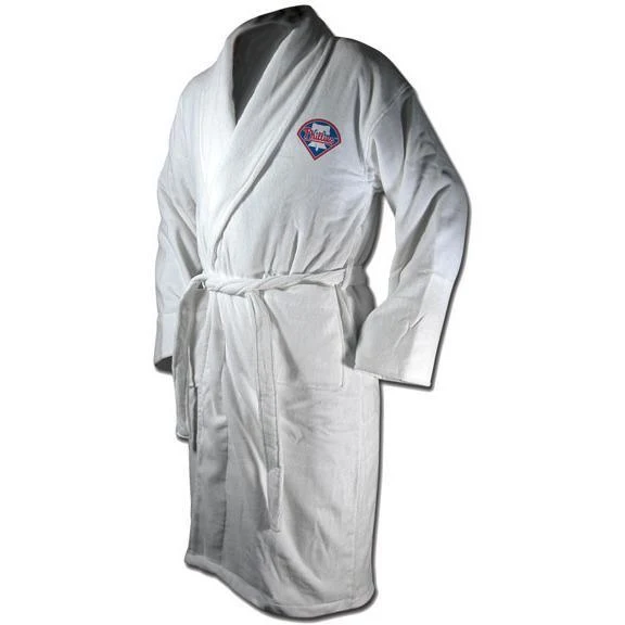Philadelphia Phillies Terrycloth Logo Bathrobe - White