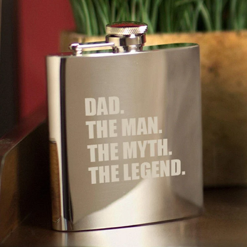 The Man. The Myth. The Legend. Personalized Mirror Flask