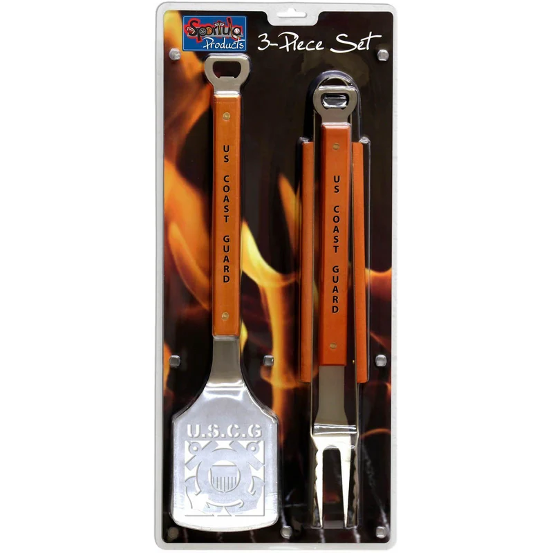 US Coast Guard 3 Piece Sportula® BBQ Tool Set
