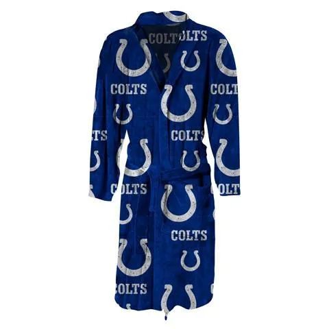Indianapolis Colts Mens Blue Microfleece Robe