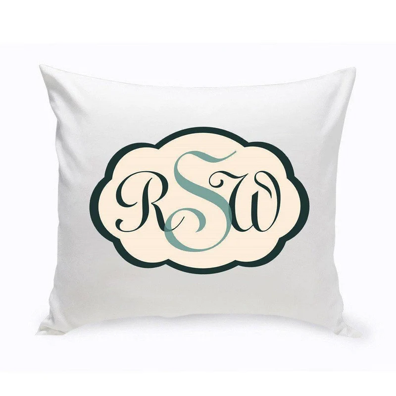 Baby Chevron Personalized Blue Throw Pillow