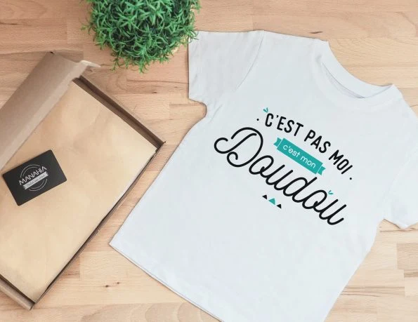 T-shirt Garçon – C’est pas moi c’est mon doudou, Manahia