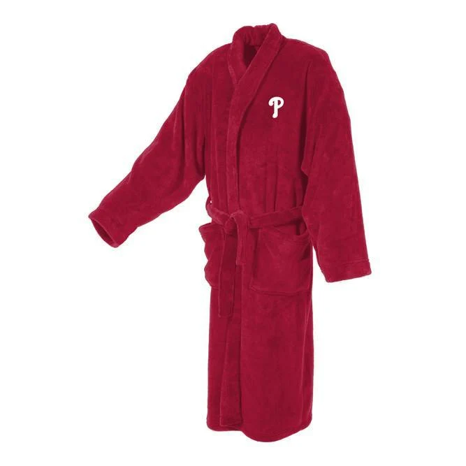 Philadelphia Phillies Men's Ultra Plush Red Bathrobe