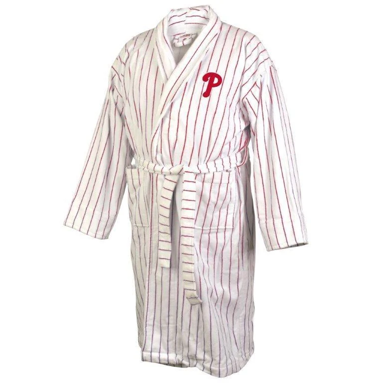 Philadelphia Phillies Pinstriped Terrycloth Bathrobe