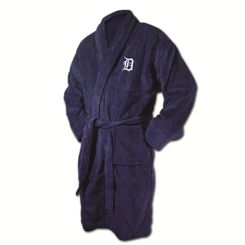 Detroit Tigers Blue Terrycloth Bathrobe