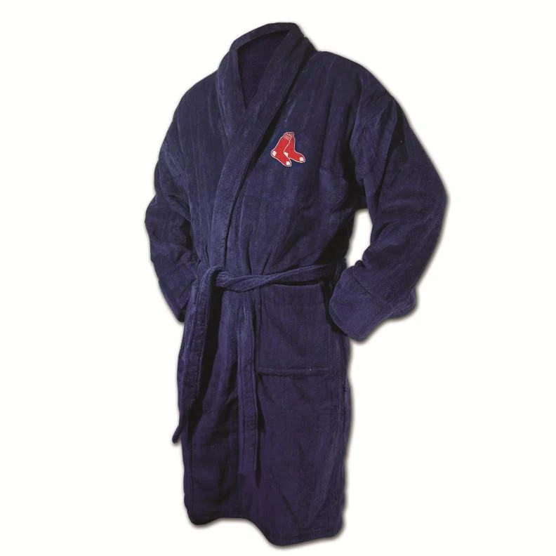 Boston Red Sox Navy Terrycloth Bathrobe