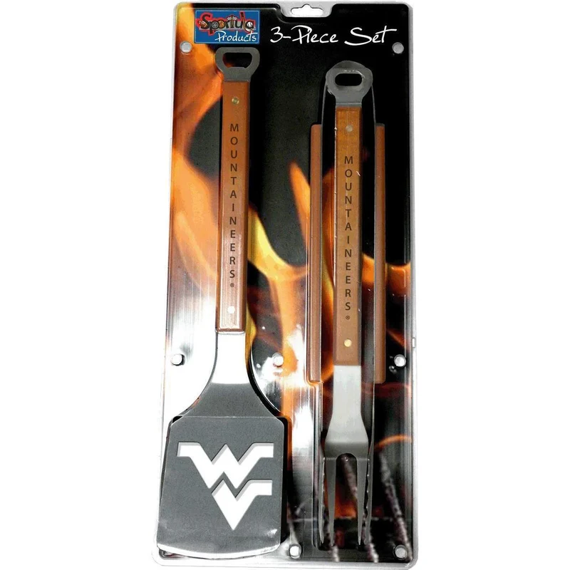 West Virginia University 3 Piece Sportula® BBQ Tool Set