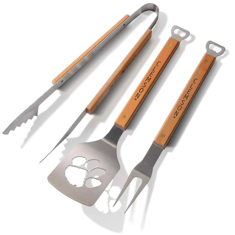 Clemson University 3 Piece Sportula® BBQ Tool Set
