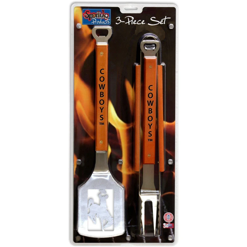 University of Wyoming 3-Piece Sportula® BBQ Tool Set