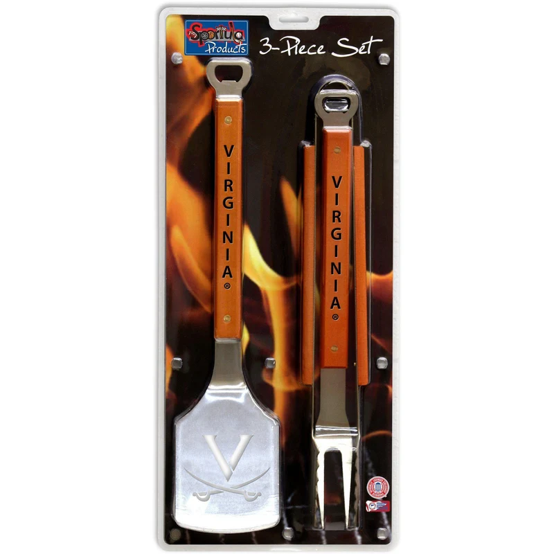 University of Virginia 3-Piece Sportula® BBQ Tool Set