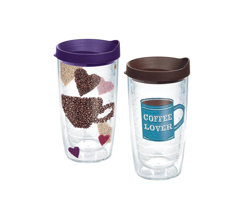 Coffee Lover 16 oz. Tervis Tumbler with Lid - (Set of 2)