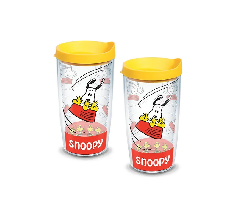 Snoopy 16 oz. Tervis Tumbler with Lid - (Set of 2)