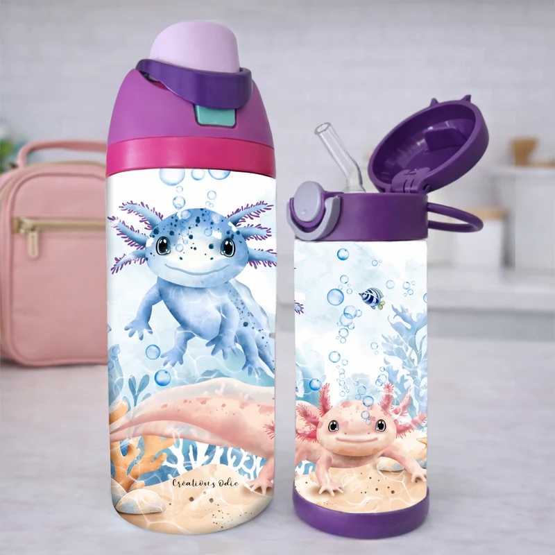 Gourde thermos - Mignons Axolotls
