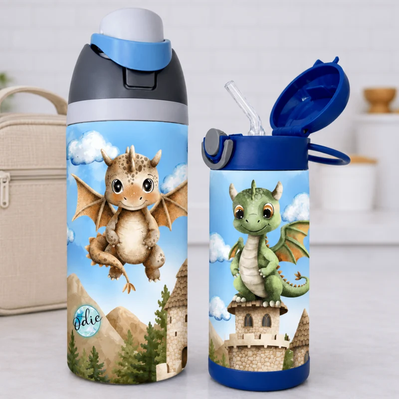 Gourde thermos - Les petits dragons