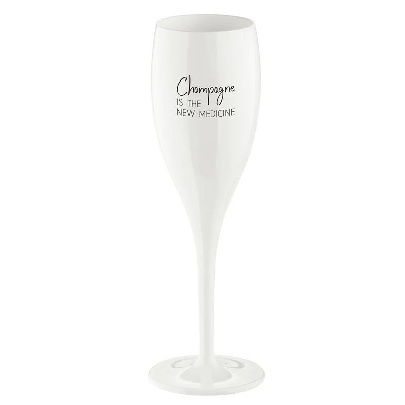 Glas mit Druck CHEERS No. 1 CHAMPAGNE THE NEW MEDICINE