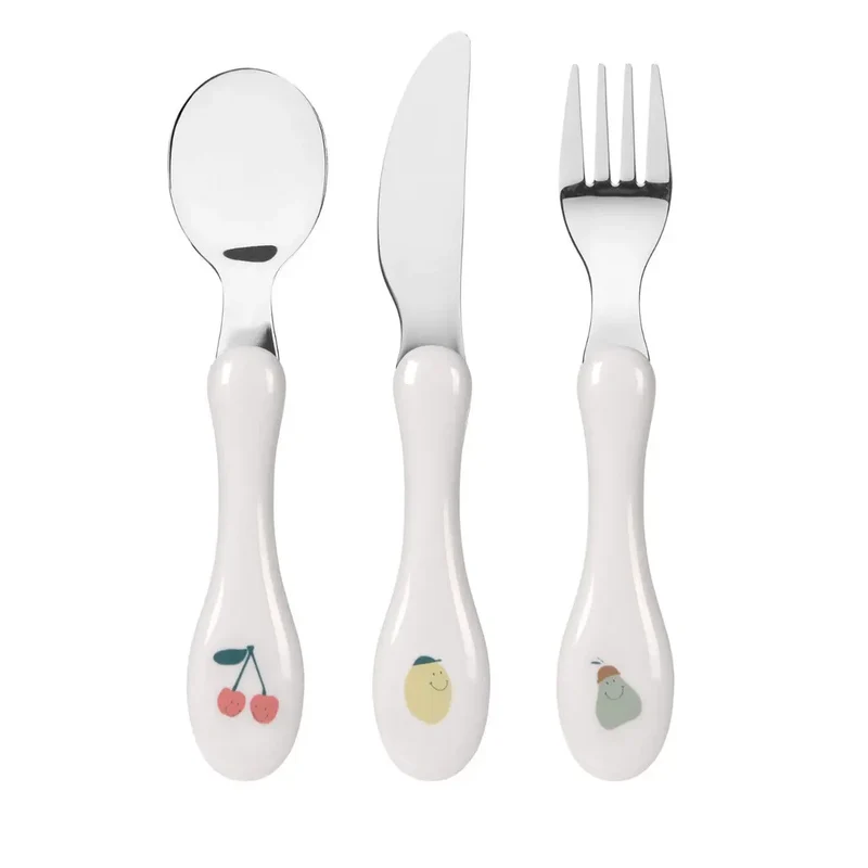 Couverts enfants en inox Lassig - Happy Fruits
