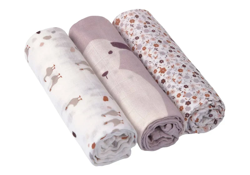 Lot de 3 langes très doux Lässig - Tiny Farmer Fleurs