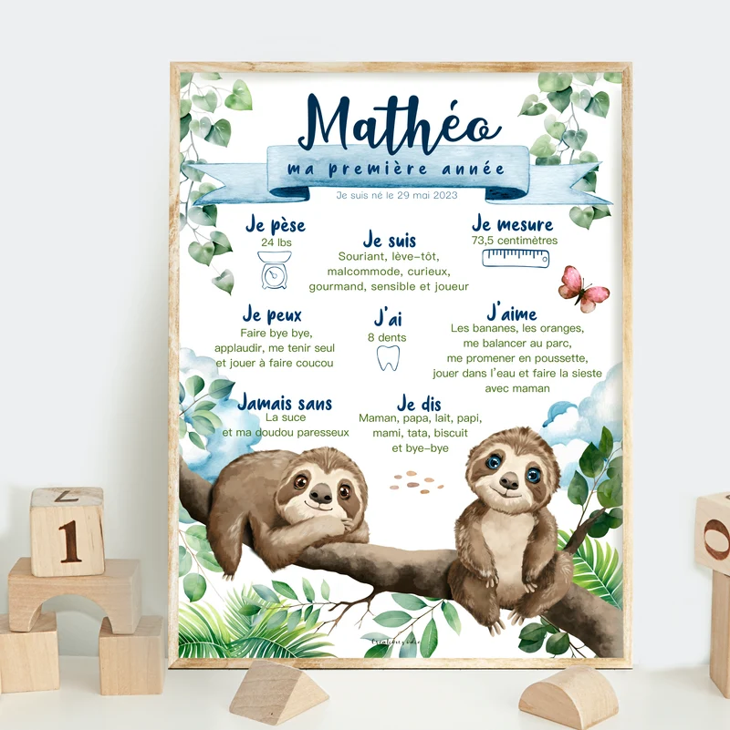 Affiche Ma première année - Les petits paresseux