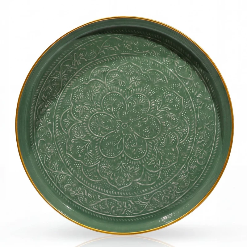 Plateau Berbère Ø 60 cm - Amande