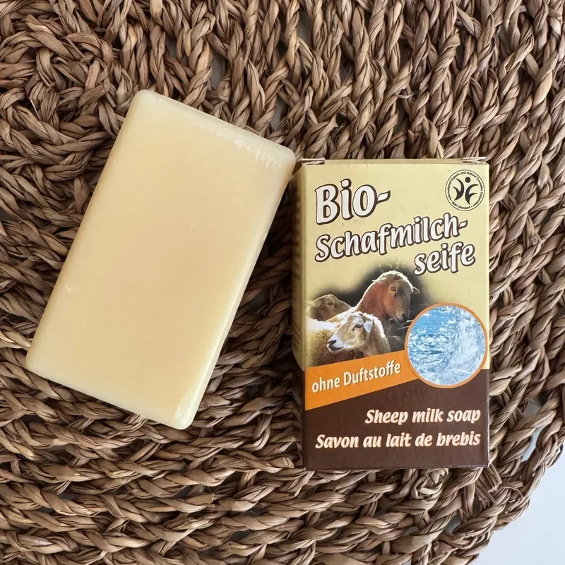 Savon au lait de brebis bio sans parfum Saling – Peaux sensibles