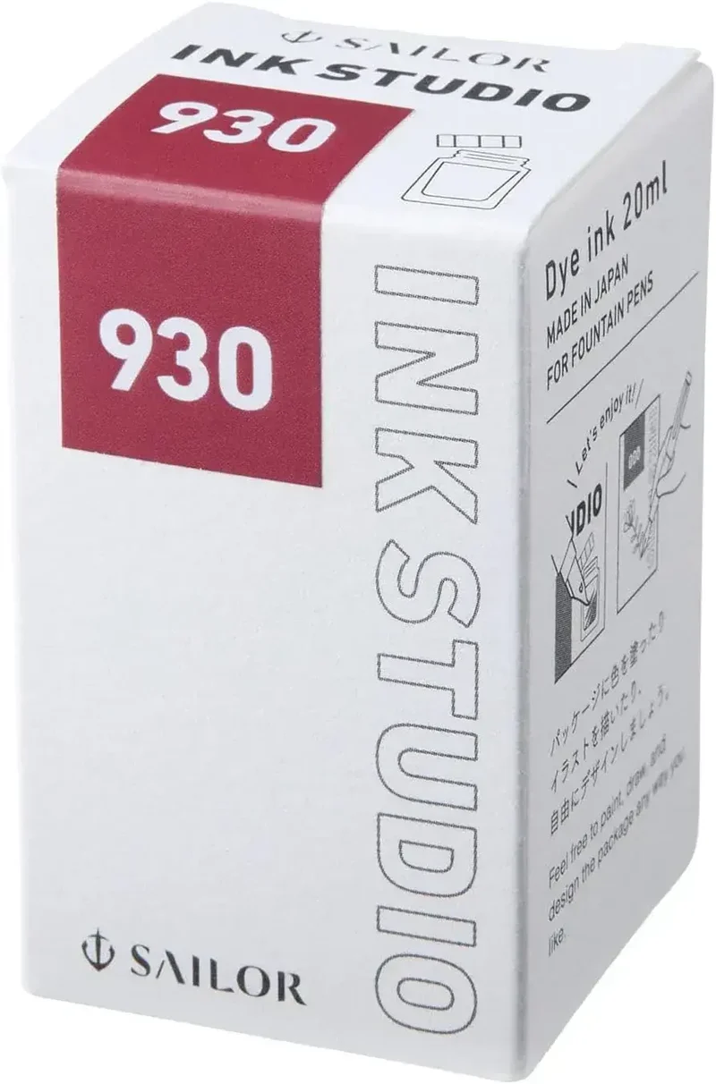 Sailor Ink Studio Red Fountain Pen Bottled Ink, 20 ml Bottle