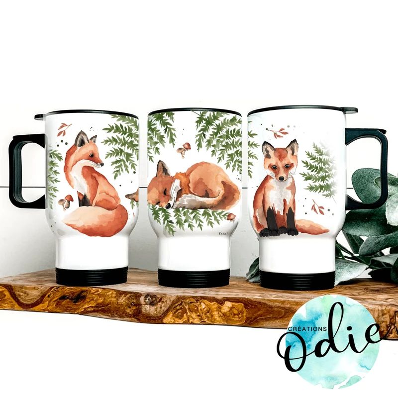 Tasse isotherme - Renards dans les bois