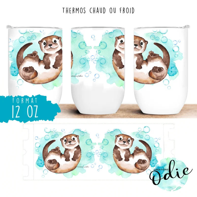Verre isotherme - Loutres aqua