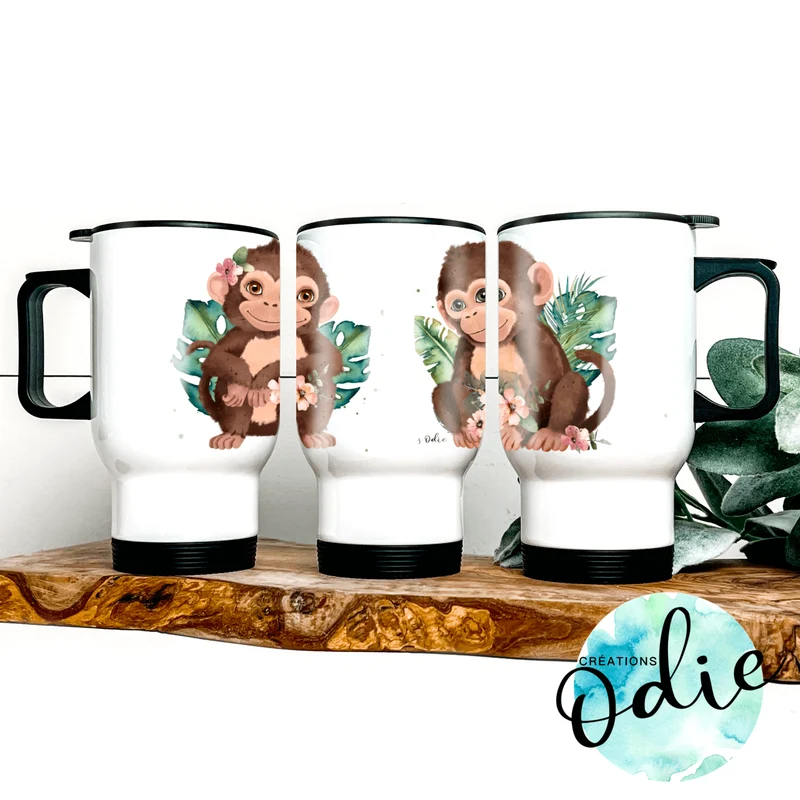 Tasse isotherme - Petits singes