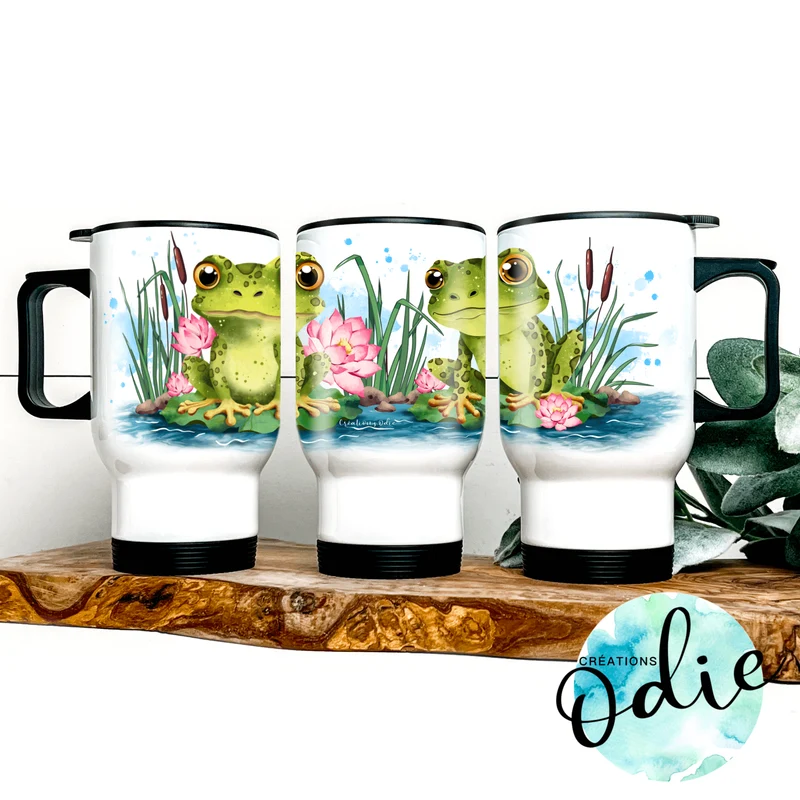 Tasse isotherme - Grenouilles et lotus