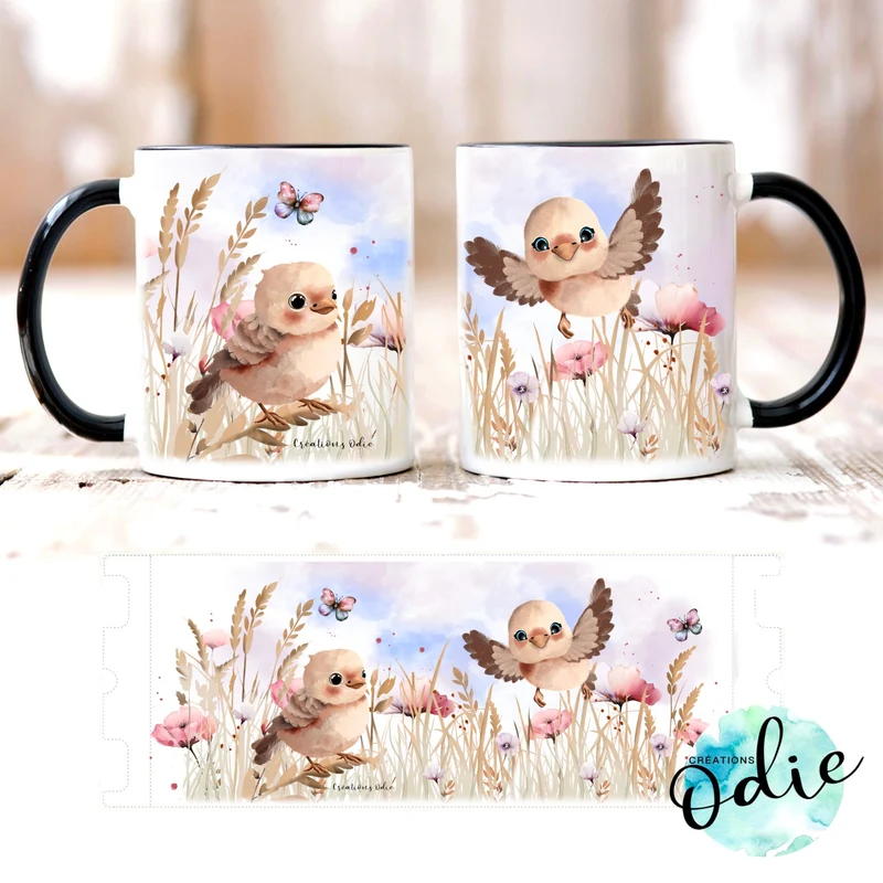 Tasse Oiseaux et fleurs