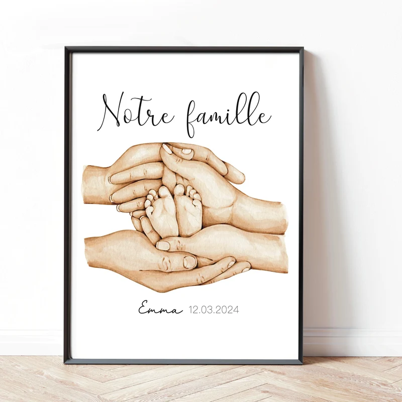 Affiche de naissance - La famille