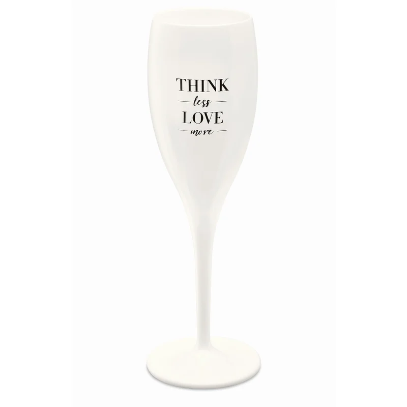 Sektglas CHEERS No. 1 THINK LESS LOVE MORE
